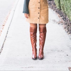 Brown over the knee boots